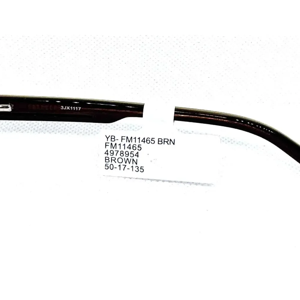 UNBRANDED YB-FM11465 BROWN EYEGLASSES FRAMES 50-17-135 NEW